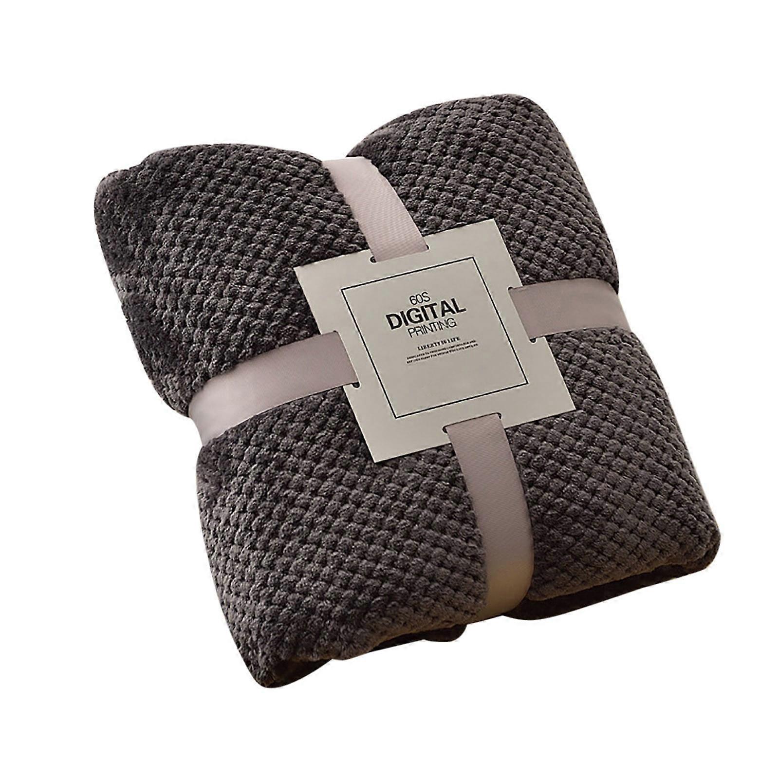 WRXMIJNHGSA The New Coral Fleece Blanket Flannel Solid Color Office Lunch Break Blanket