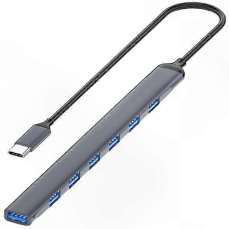 7-Port USB 3.0 Hub with Type-C Docking Station for Laptop, Tablet, and PC