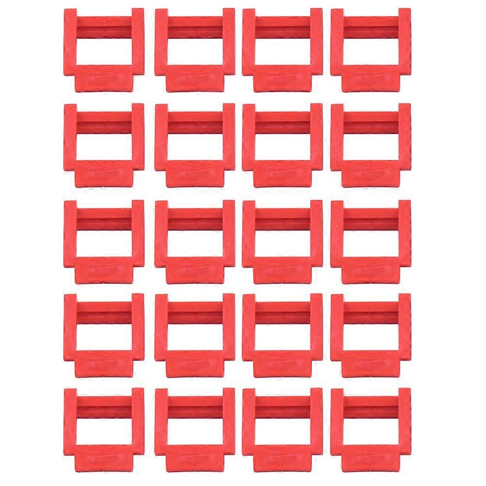 20Pcs PCI-E Riser Card Retainer Vertical Mount Locker PCIE 1X Solt Retainer for Mining BTC Riser for Video Card, Red