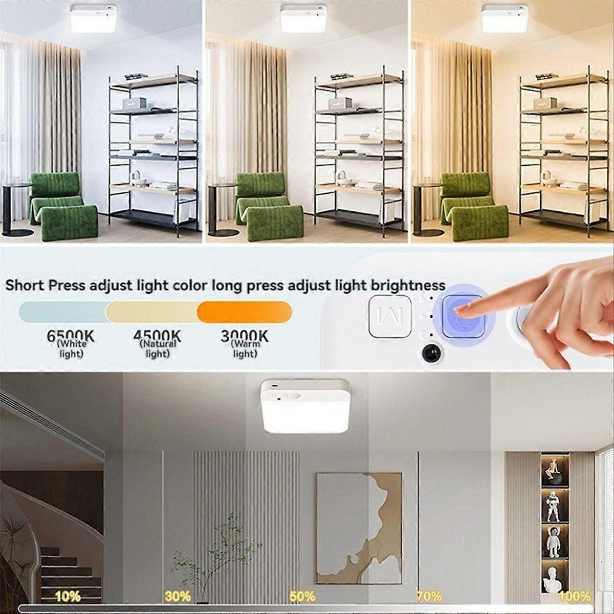 Rechargeable Motion Sensor Ceiling Light with Remote