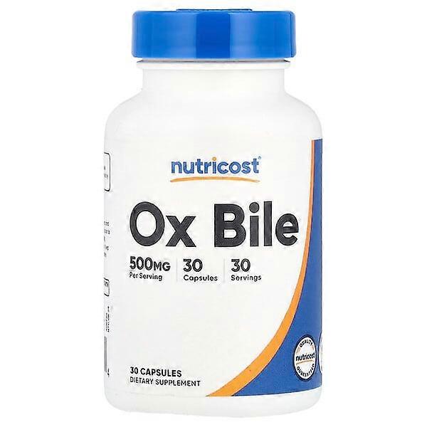 Nutricost, Ox Bile, 500 mg, 30 Capsules
