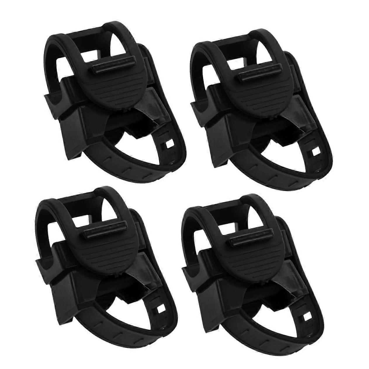 4pcs Cane Holder For Wheelchairs And Mobility Scooters With Bicycle Light Clamp Portable Lightweight Walking Stick Stand