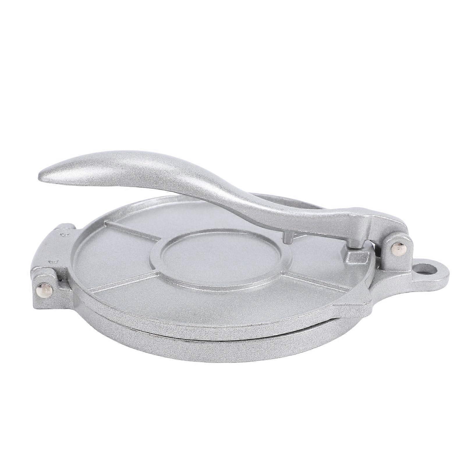 Aluminum Alloy Manual Dough Press Machine Dumpling Wrapper Press Tool Portable Hand Tortilla Press Silver