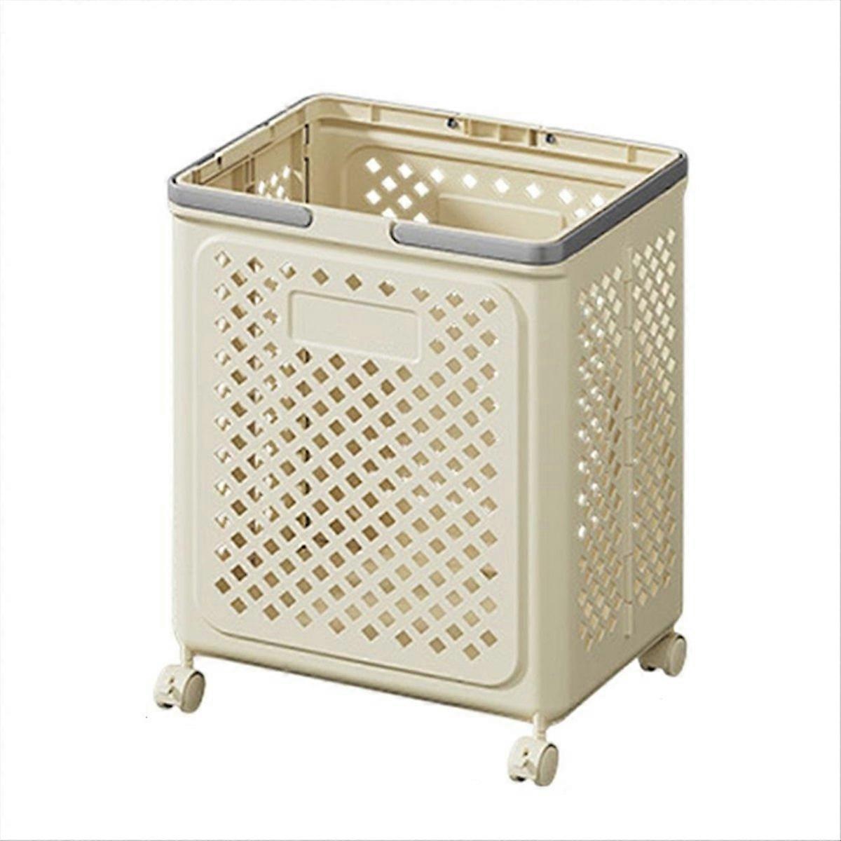 Rolling Laundry Hamper Foldable Wheeled Laundry Basket
