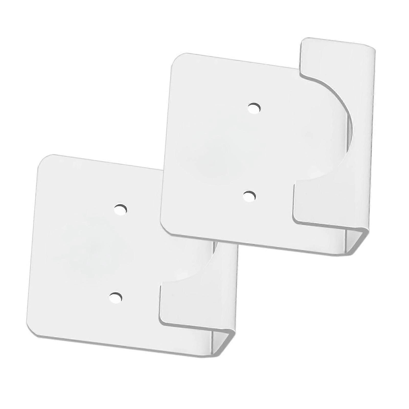 2Pieces Multipurpose Adhesive Shower Rod Retainer Ideal for Bathrooms and Kitchens Applications Hardware Daily Use  White