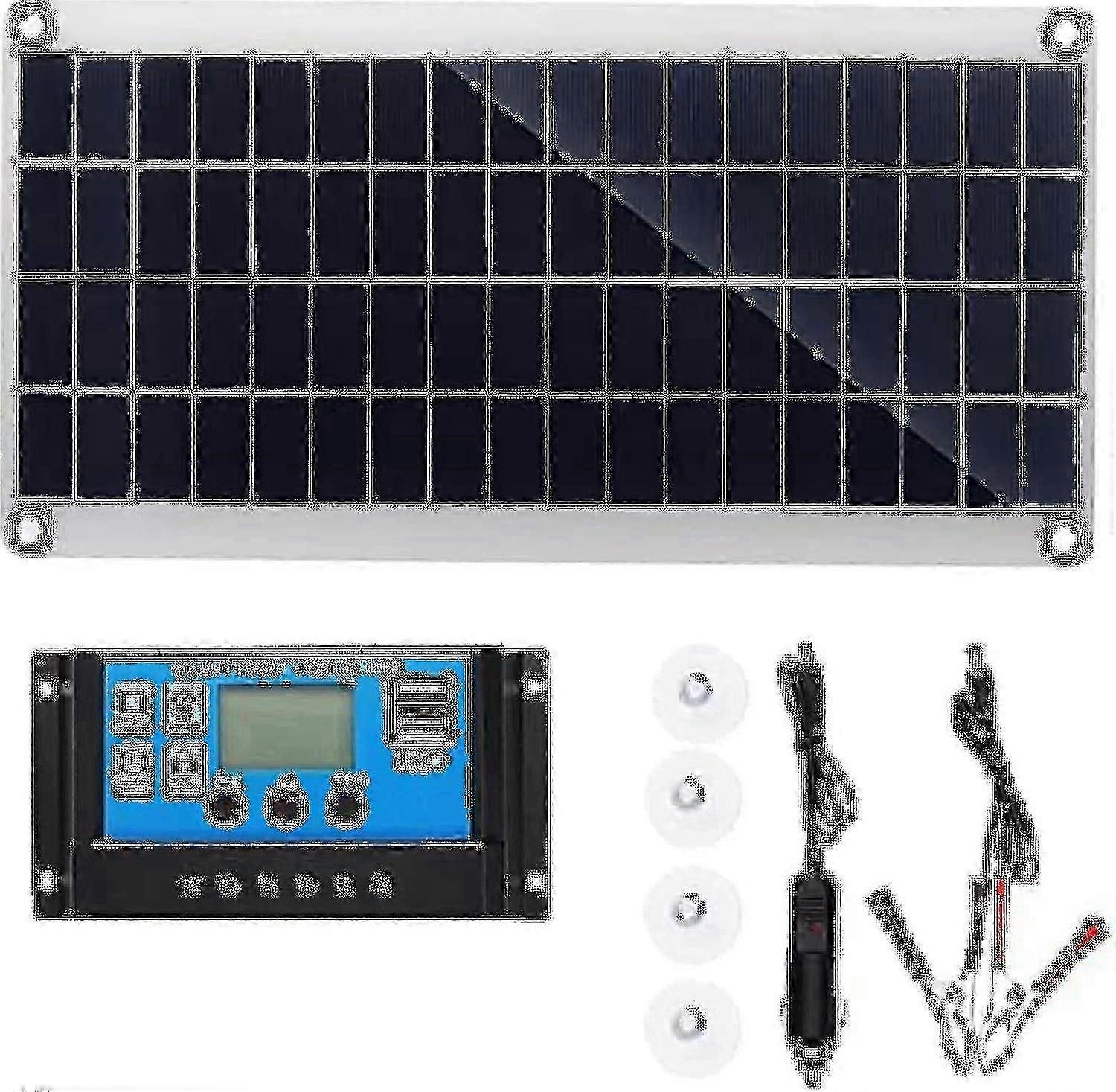 300W 12V Solar Kit with 10A-60A MPPT Controller for Off-Grid Sheds in Europe