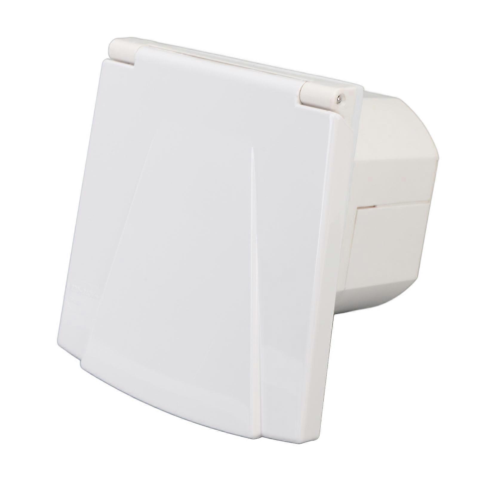 Waterproof power inlet box for RV trailer - 3 prong 240V 16A with protective cover