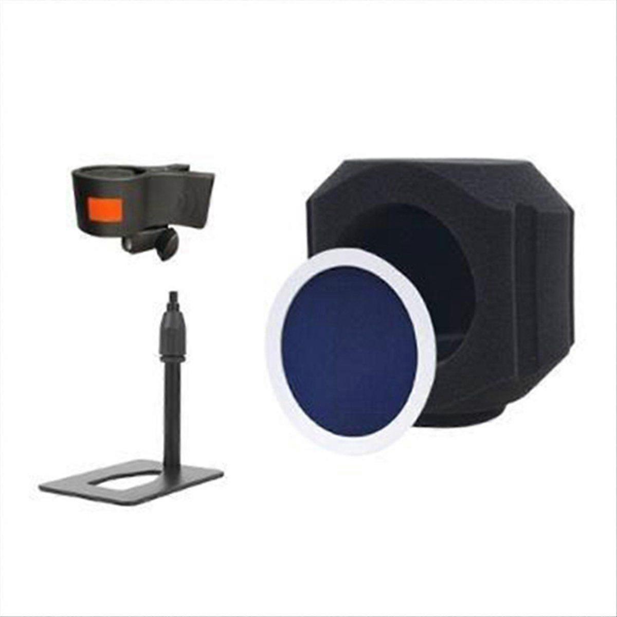 MicrophoneWindshield Sound Isolation Shield Cylindrical Foam MicrophoneCover for Clear Audio Record