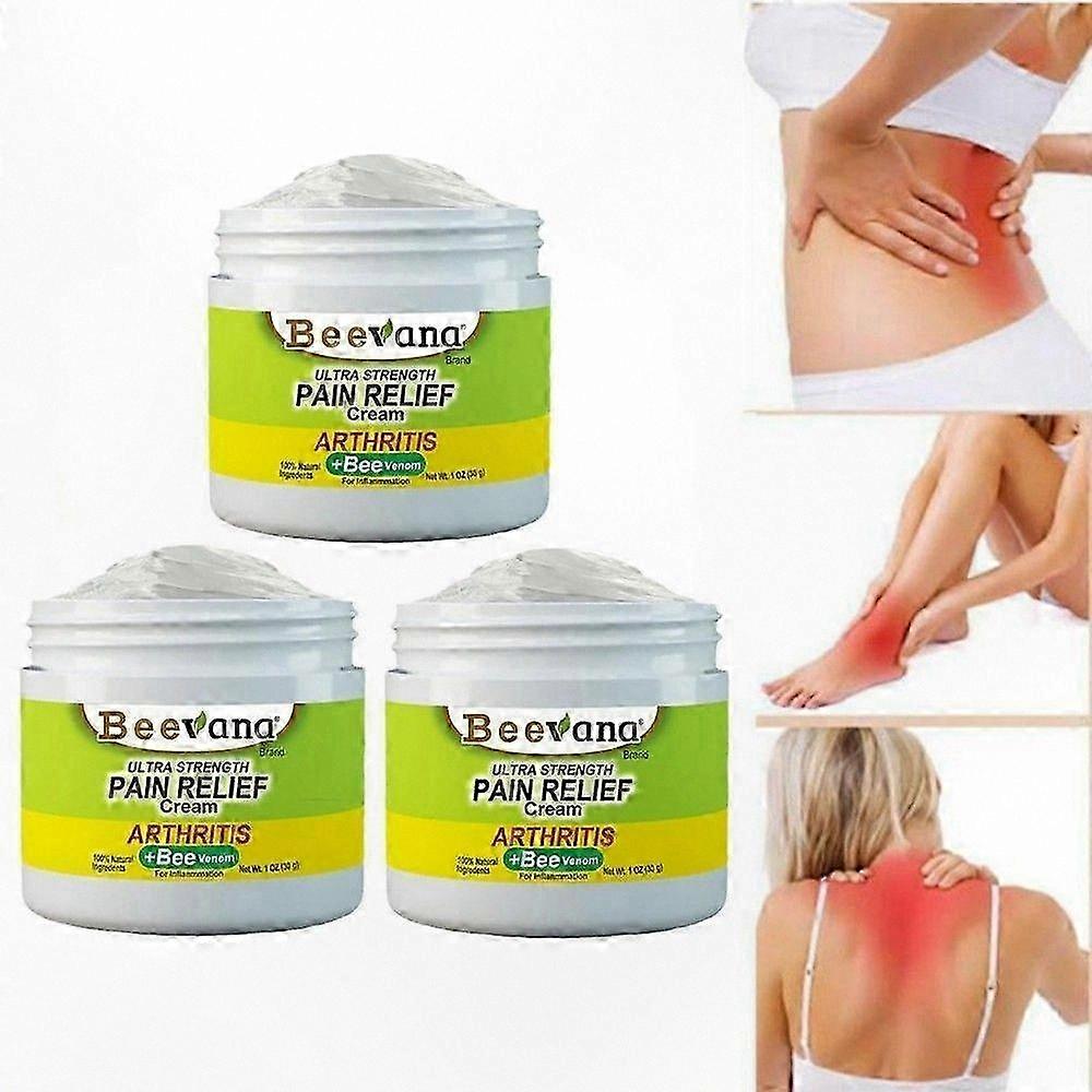 Bee Venom Infused Cream for Joint and Bone Support, Pain Relief Solution, 1 to 3 Units