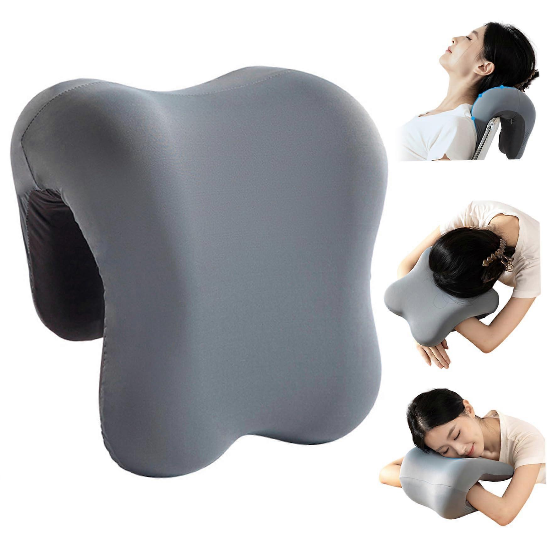 Ergonomic Memory Foam Headrest Pillow, Adjustable Neck & Back Support, PolyesterSpandex Cover, Office Chair Use, Adults