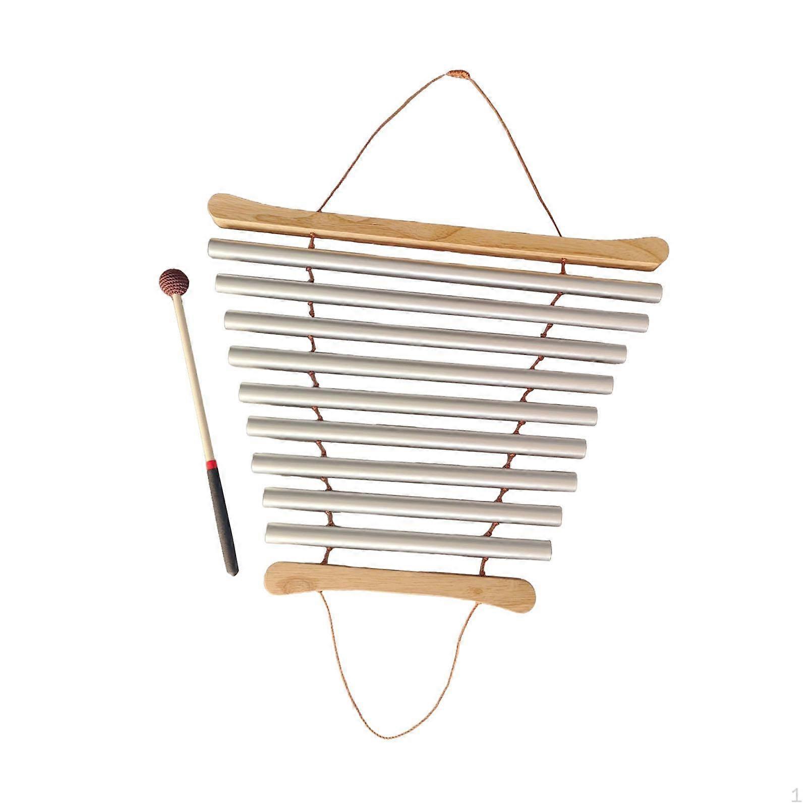 Rhythm Wind Chimes with Stick Sturdy Portable Energy Chime Percussion Instrument for Classroom