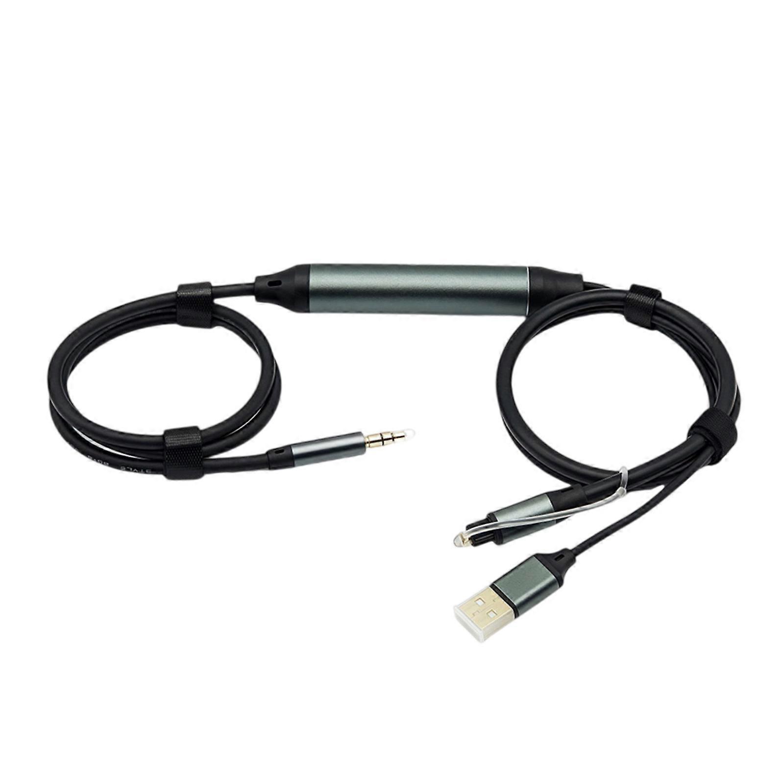 USB To Optical Sound Adapter 3.5mm To Optical Sound Adapter USB To SPDIF Digital Converter for Computer Connection Multicolor