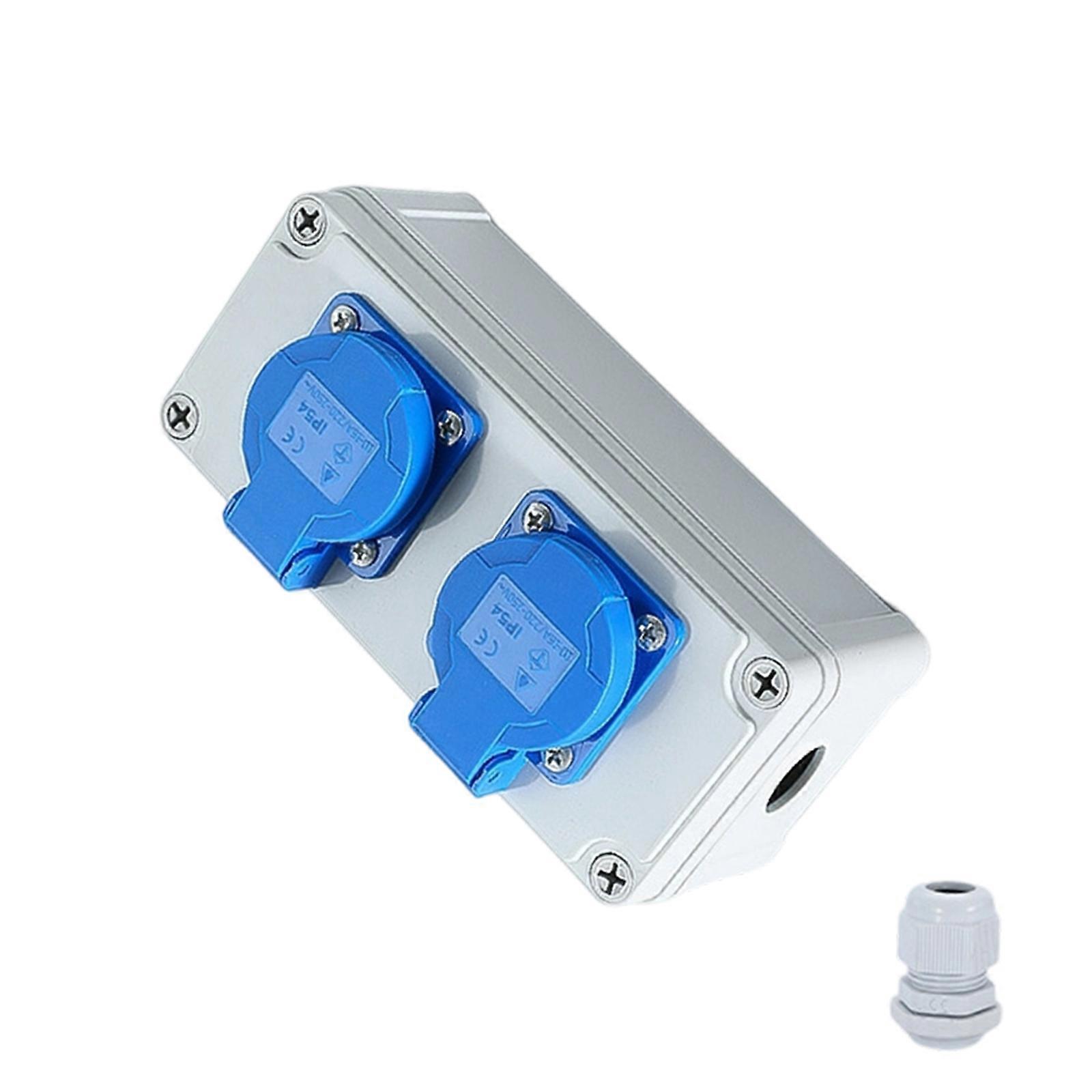 Upgrades Three Port 16A Power Outlet Weatherproof Enclosures with Sealing Rings Not Collision Structure for Outdoor Use Multicolor