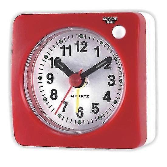 Travel Analog Alarm Clock, Ultra-compact Clock With Snooze And Light Function, Ultra-quiet Non-tick