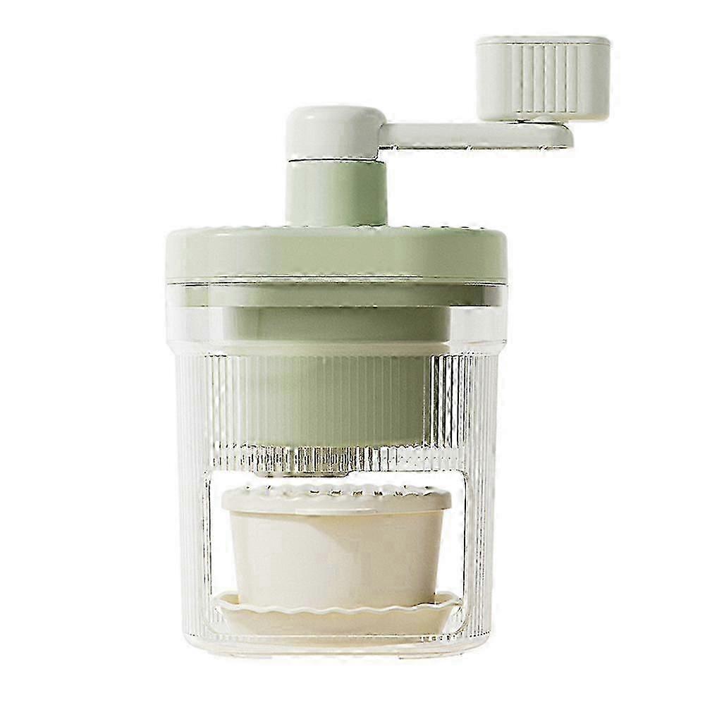 NEW Portable Mini Hand Crank Ice Crusher - Manual Ice Shaver with Ice Block Tray and Bowl for Camping, Home Use