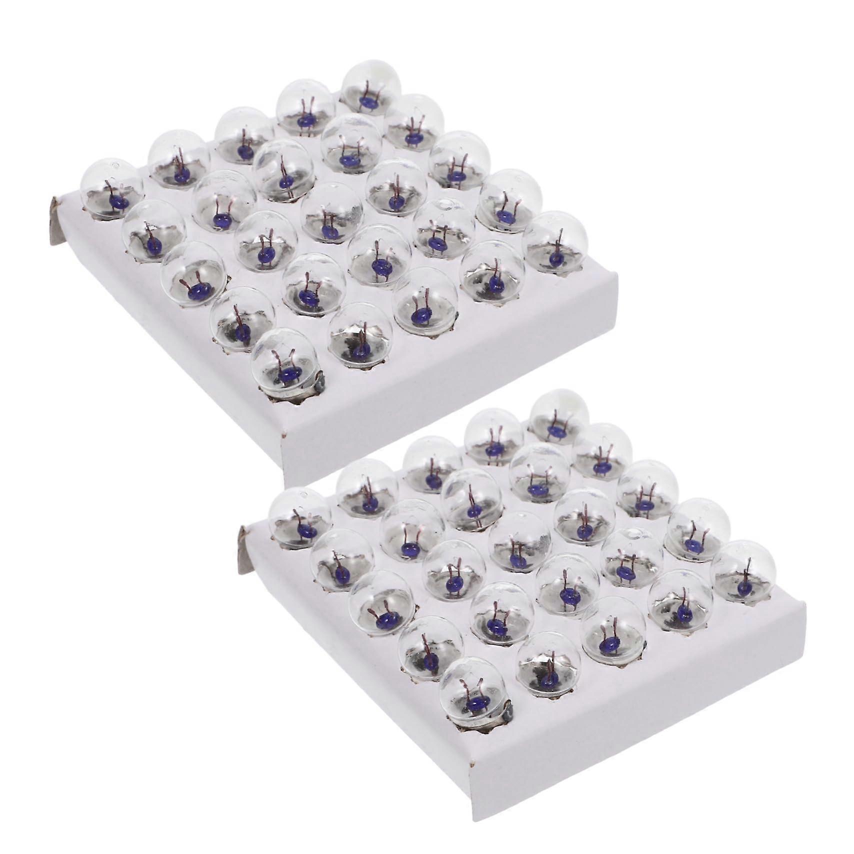 50pcs Miniature Screw Base Light Bulbs for Low Voltage DIY Projects, Flashlights, Student Experiments with Holders