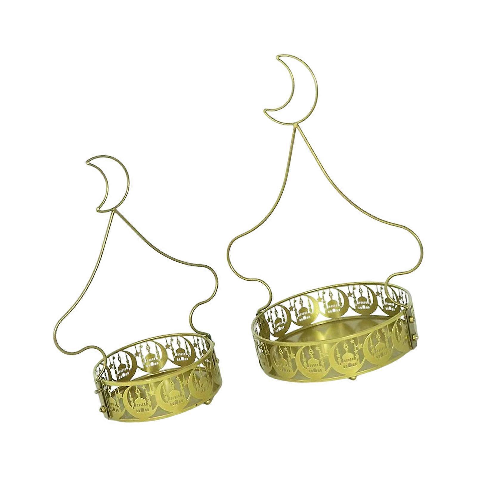 Elegant Gold Plated Metal Appetizer Platters For Holiday Entertaining With Rustproof Surfaces Multicolor