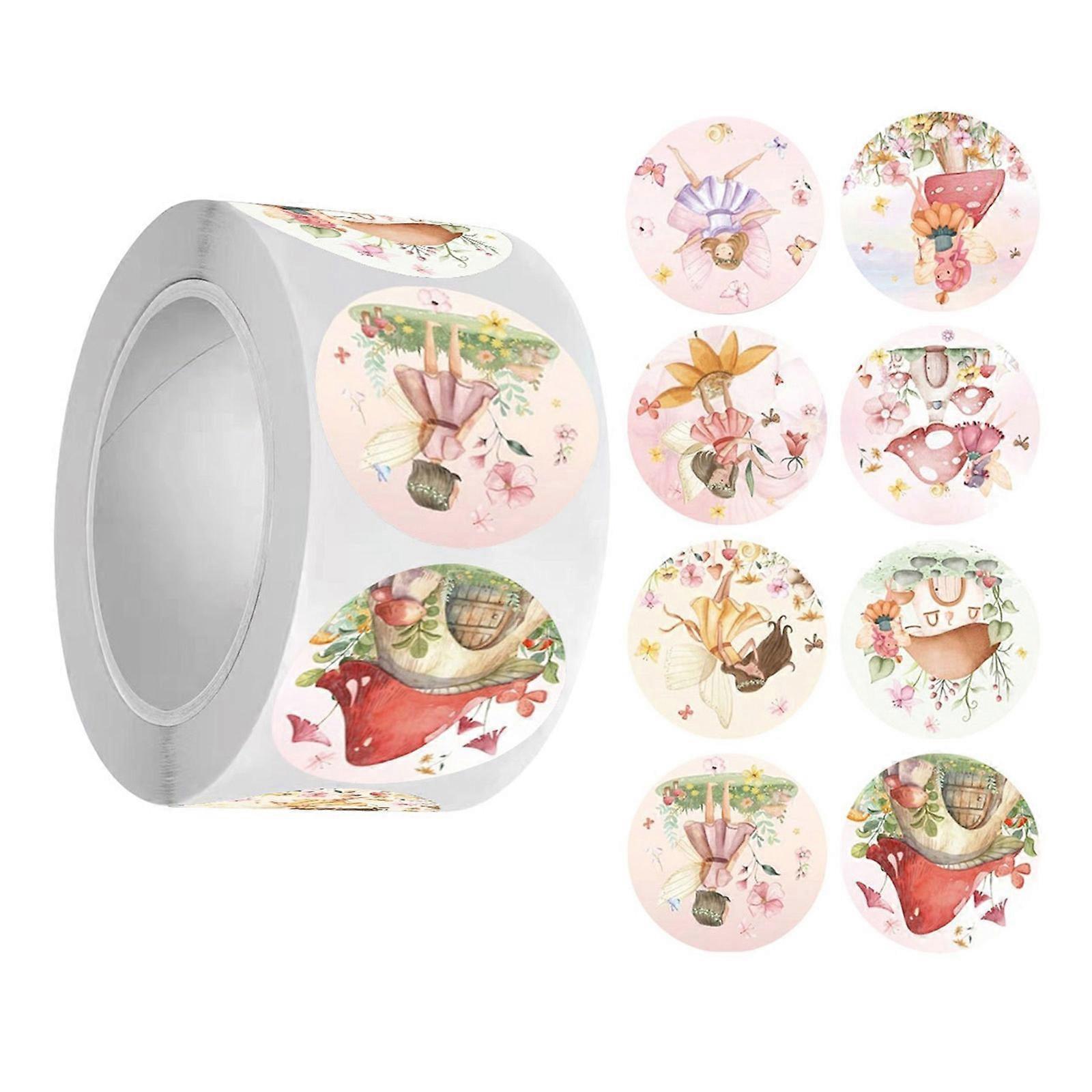 1 Roll Creative Waterproof Mushroom Floral Decals Colorful Designs For Personalizing Notebooks Folders And Workspaces Multicolor