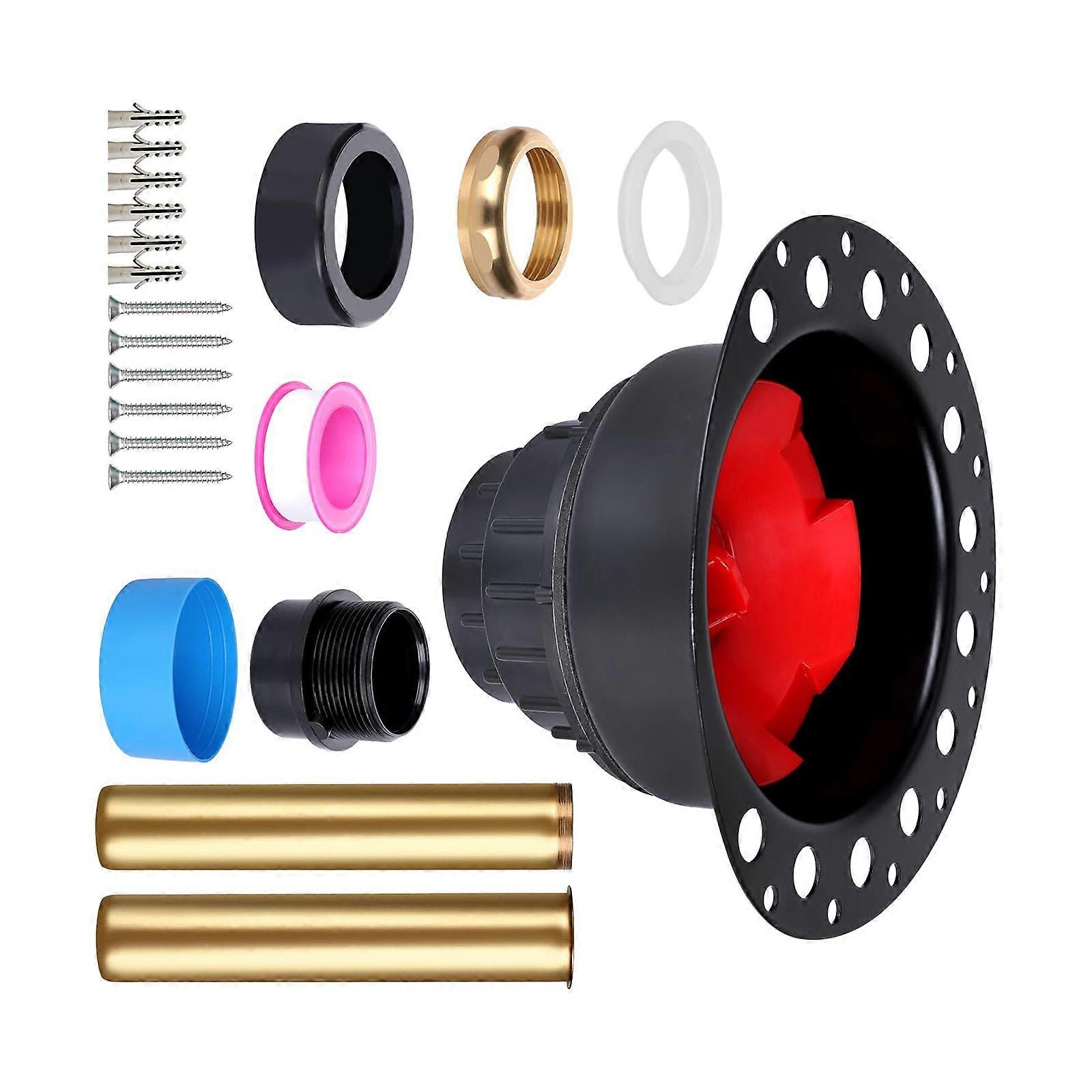 Easy Installation Drain Set Drain Set Component for Freestanding Bathtubs Includes Metal Tailpiece and Plastic Adapter Multicolor