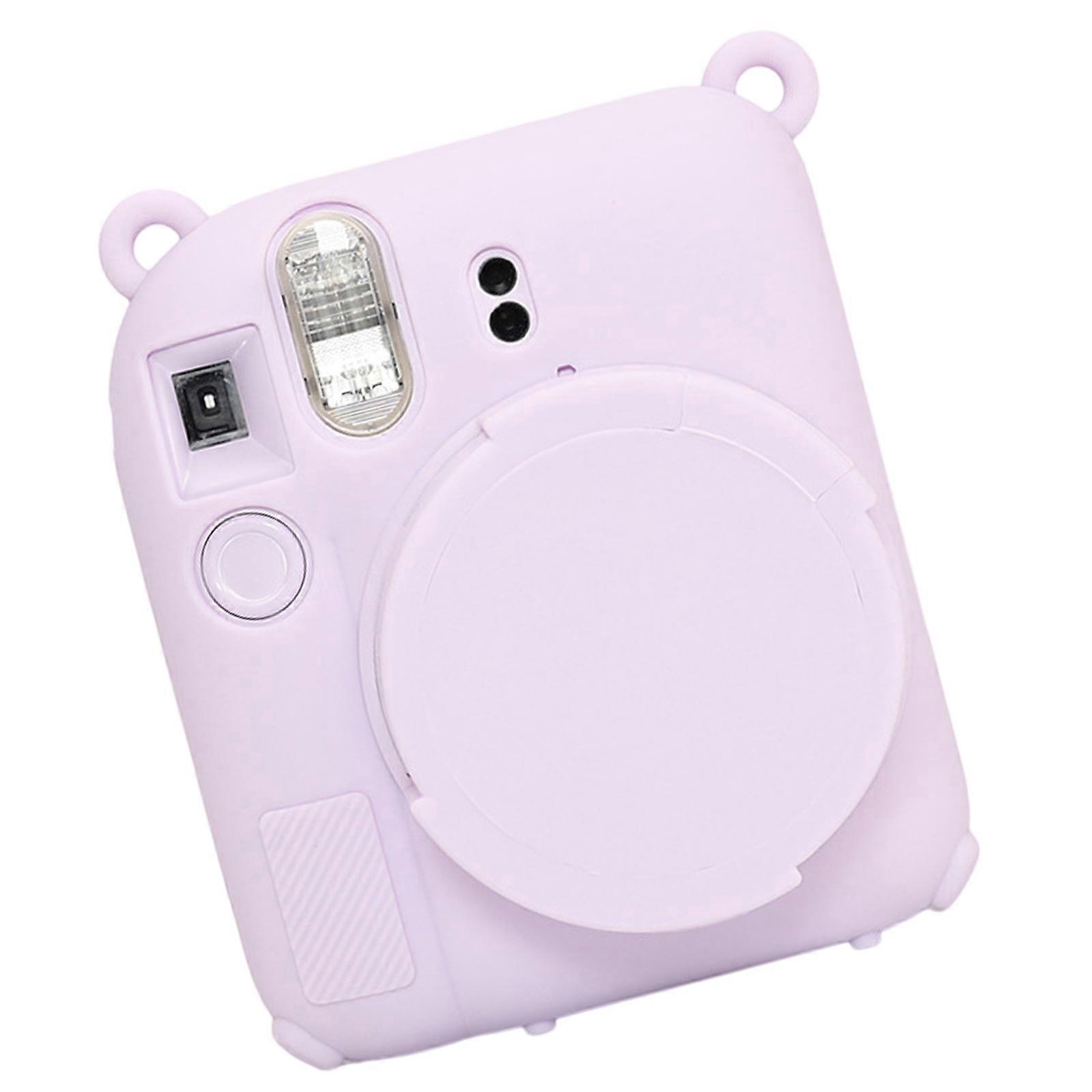 Soft Silicone Protective Portable Scratch Shock Resistant Soft Protective Case Replacement for Mini 12 Camera Accessorie  Iris purple