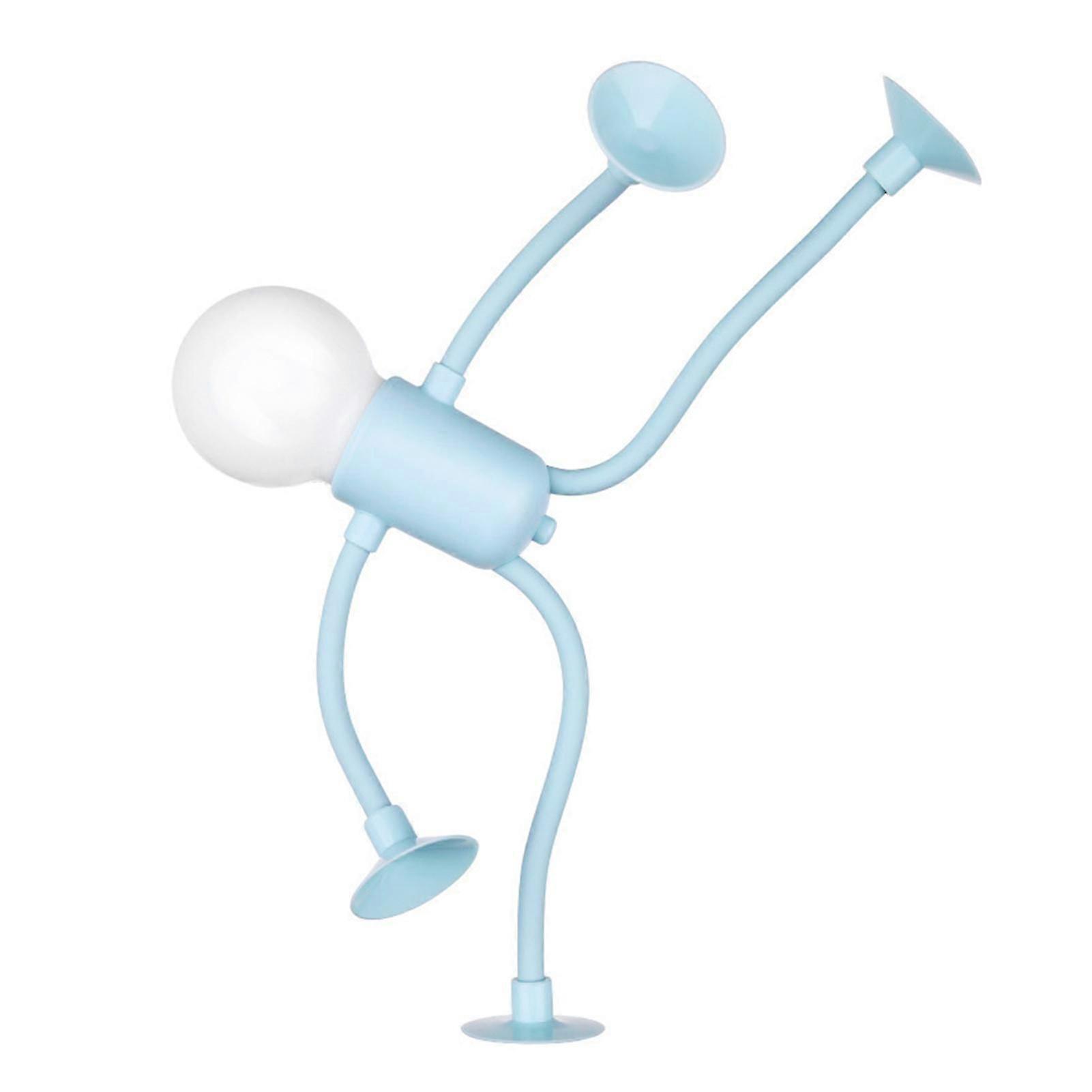 مصباح ليلي لطيف للأطفال - 2024 رجل لمبة شكل متغير ، مصباح مكتبي صغير مع كوب شفط