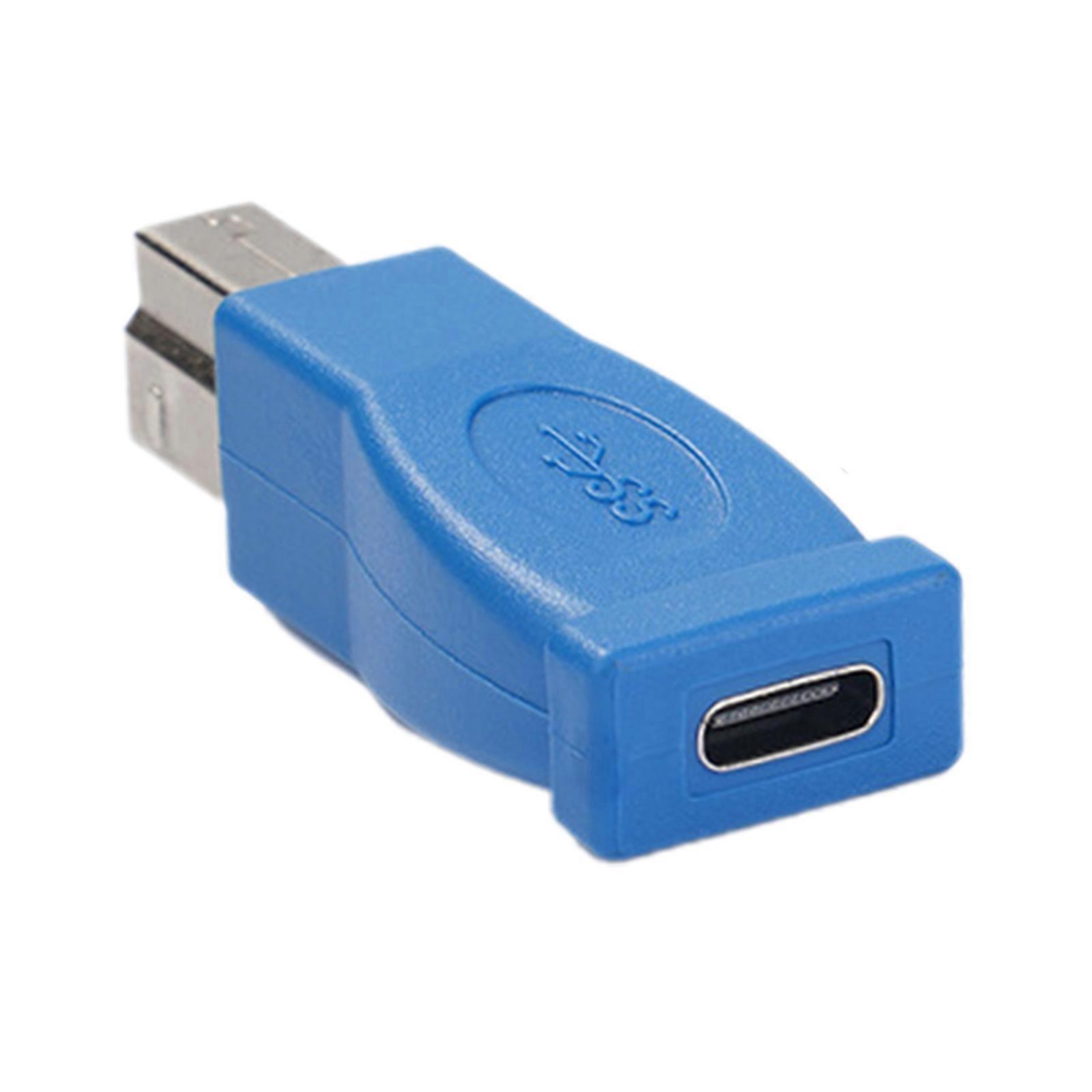 Adaptér typu C samice na USB B samec pro efektivní přenos dat a nabíjení tiskáren a externího pevného disku modrá