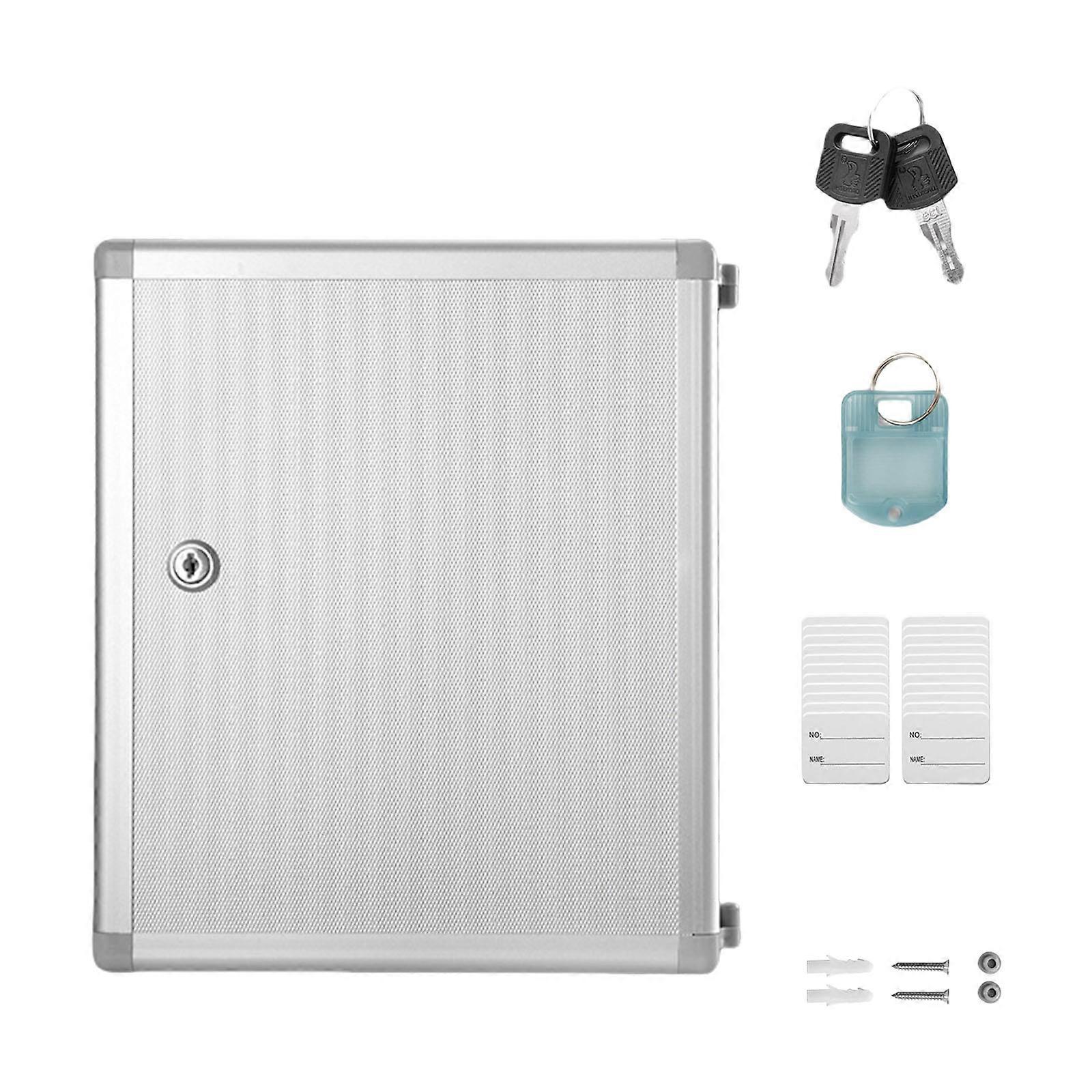 Wall Mounted Key Safe Box Lockable Metal Cabinet Includes Installation Hardware For Home Business Storage Solution Multicolor
