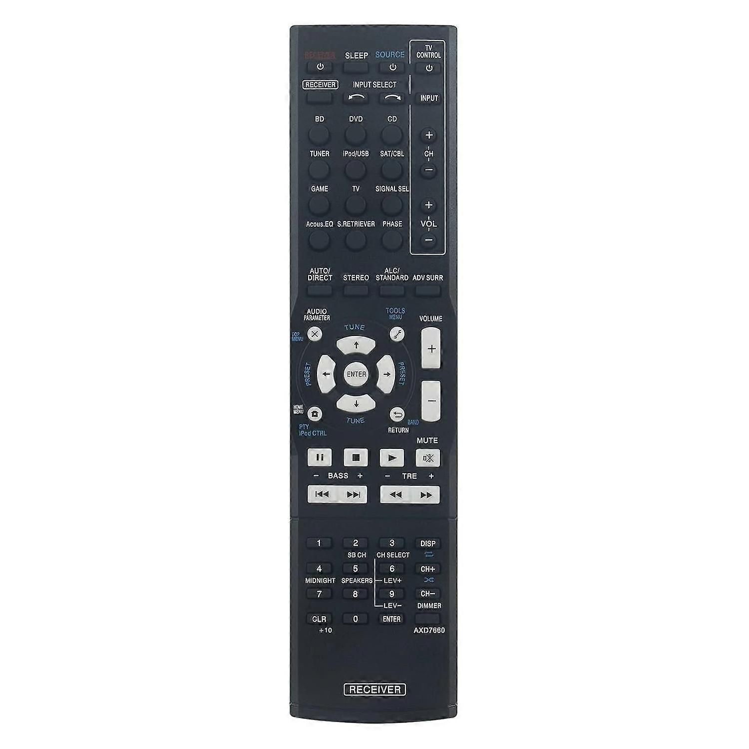 AXD7660 For Pioneer AV Receiver Stereo System Remote Control Ergonomic Replacement Controller