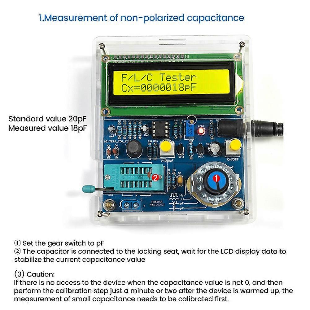 DC5V High Precision Digital Inductance and Capacitance Measuring Instrument Frequency Meter Without Case