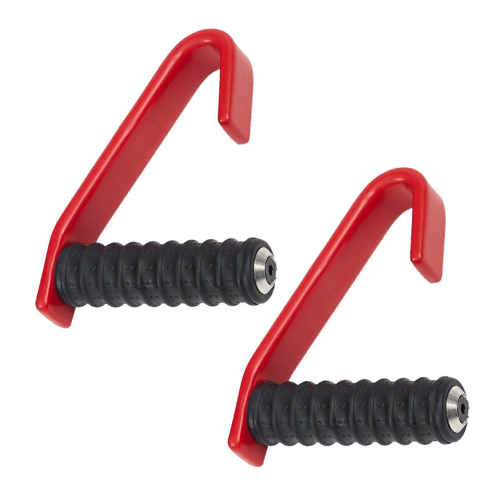 Workout Hook Handle Grip C Shaped Universal Training Pull Bar Gyms Handle Soft Wrapped Training Pull Bar Enduring  Red