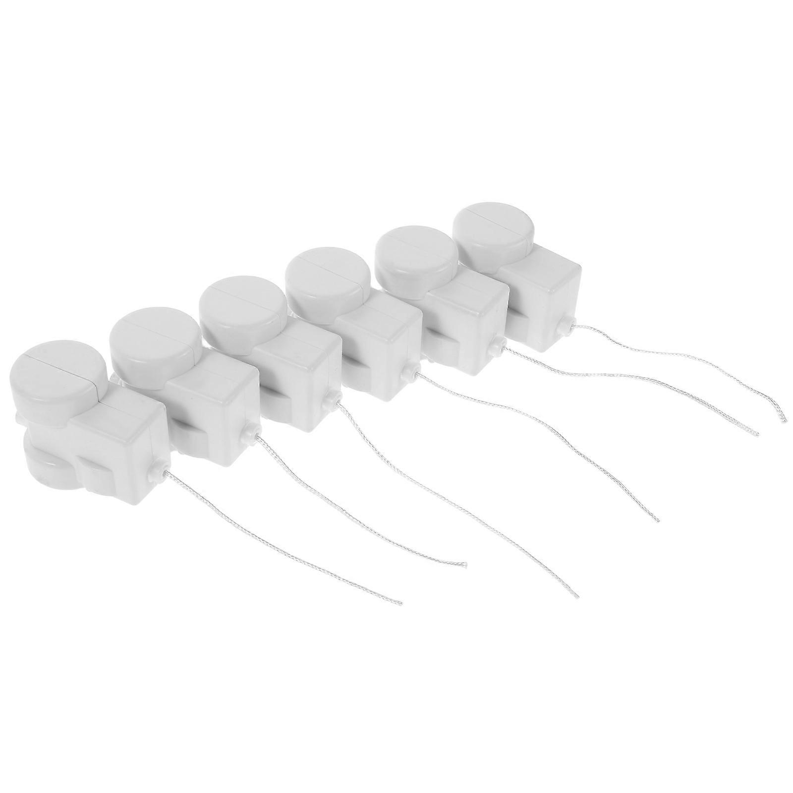 White Plastic Plush Toy Pull String Mechanism for Toy 6Pcs Set
