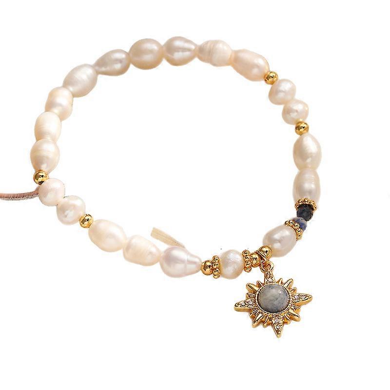 Freshwater Pearl Zircon Bracelet, Handicrafts, Retro Art Commute Element, Suitable For Men And Women