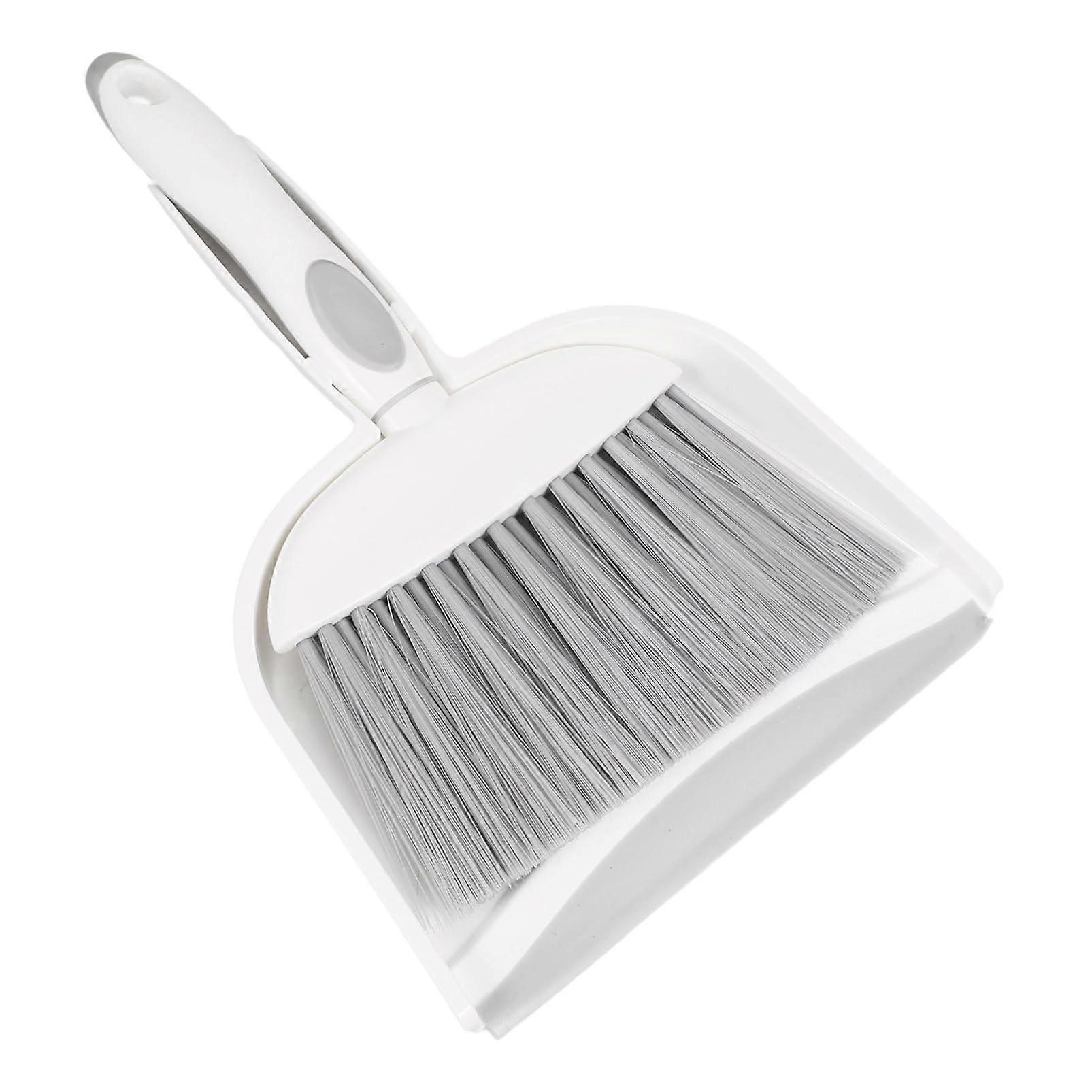 Broom and Dustpan Set with Grey Cleaning Brush for Home Office Car Lightweight Portable Design