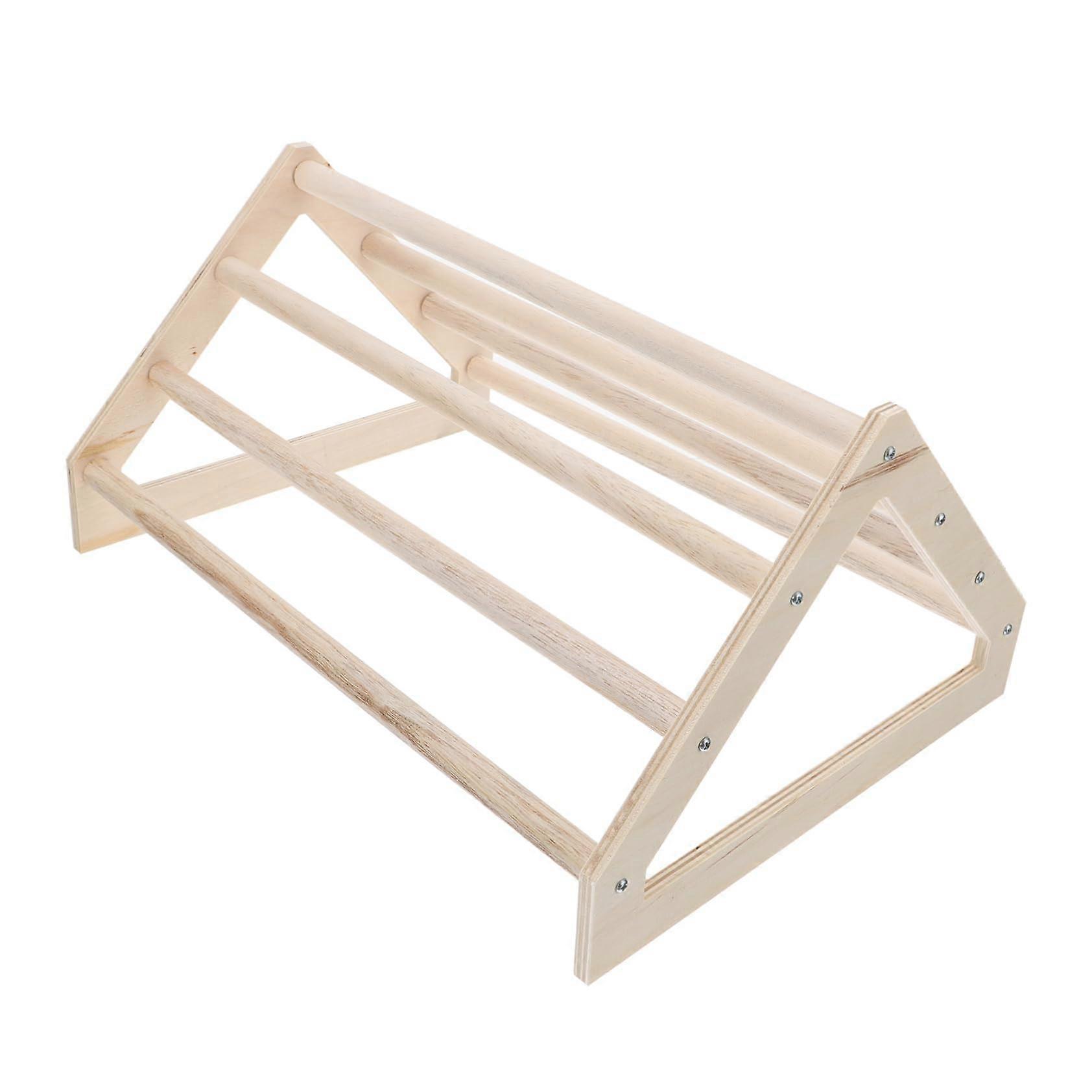 Wooden Chicken Perch Stand for Hens and Roosters – Freestanding Climbing and Training Rack for Chicks