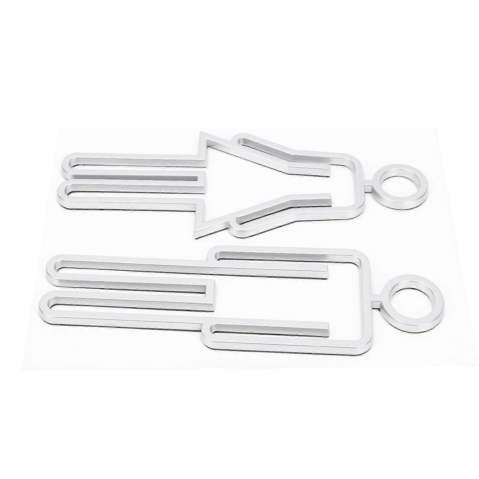 Lavatory Sign Toilet Identification Plates for Restroom Use 2Pairs