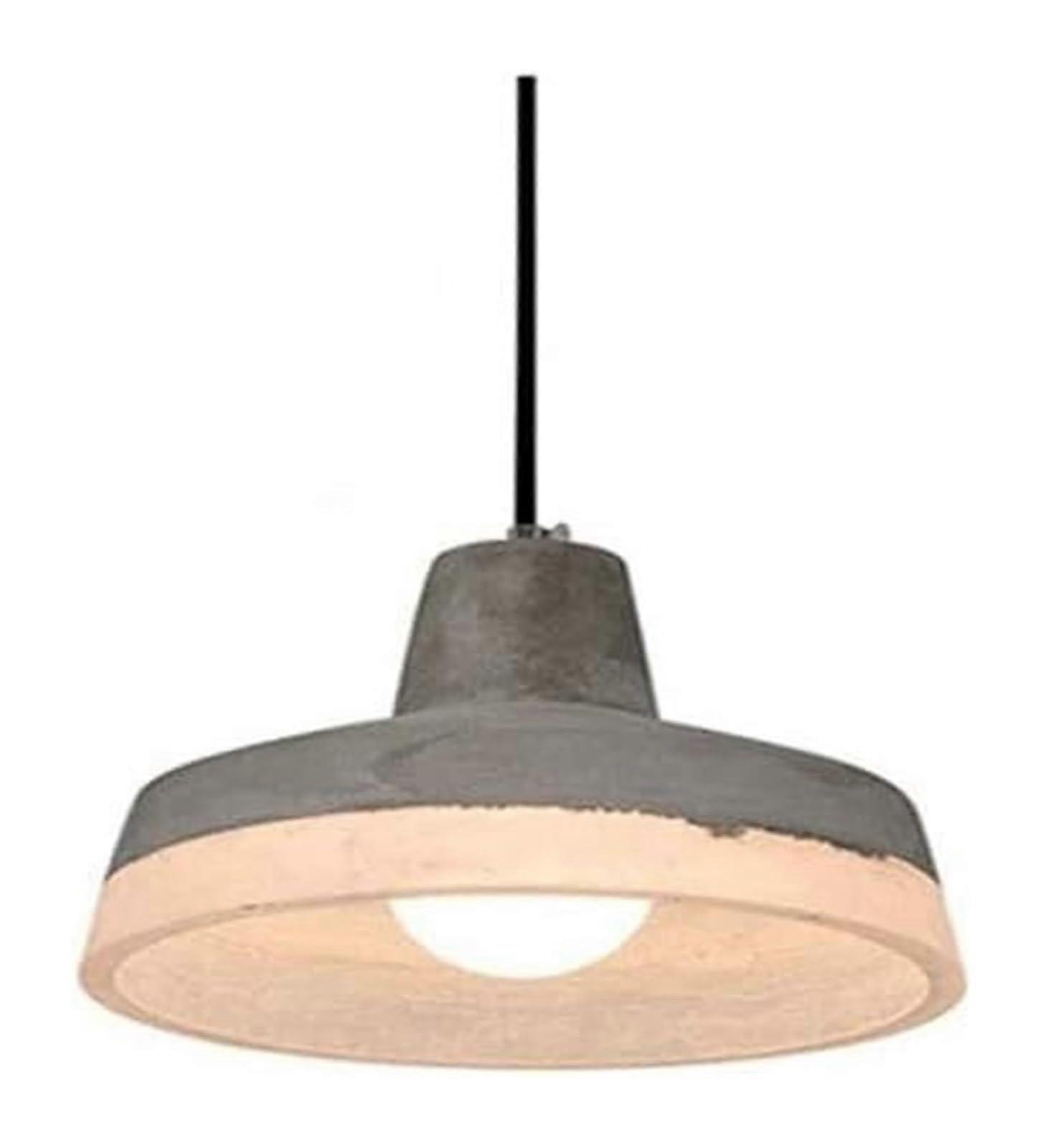 Modern Retro Cement Chandelier Light Fixture - Industrial Resin Ceiling Lamp in One Color, 1-Light Design