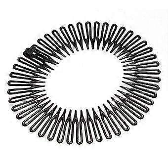 Plastikzigzag-tiara (5 farver at vælge imellem) 1 sort-KK1-