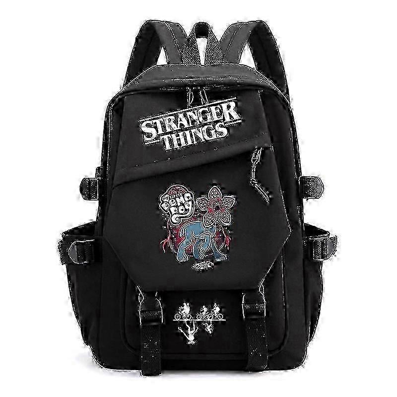 Stranger Things Print Backpack Teens School Bag Multi-functional Large Capacity Durable Material Multiple Colors 25-26