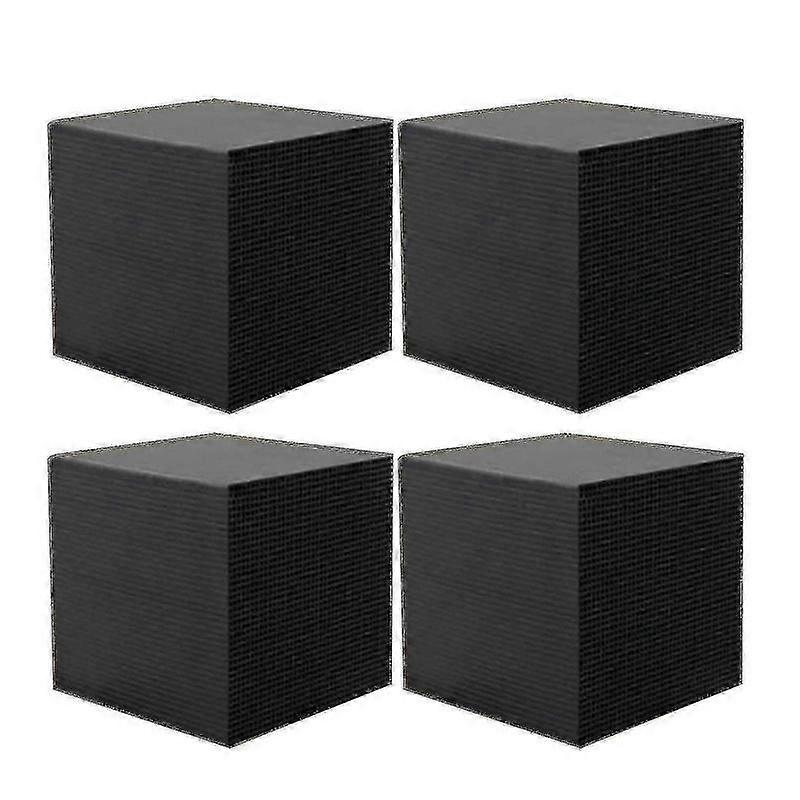 Purification filter with activated carbon cubes