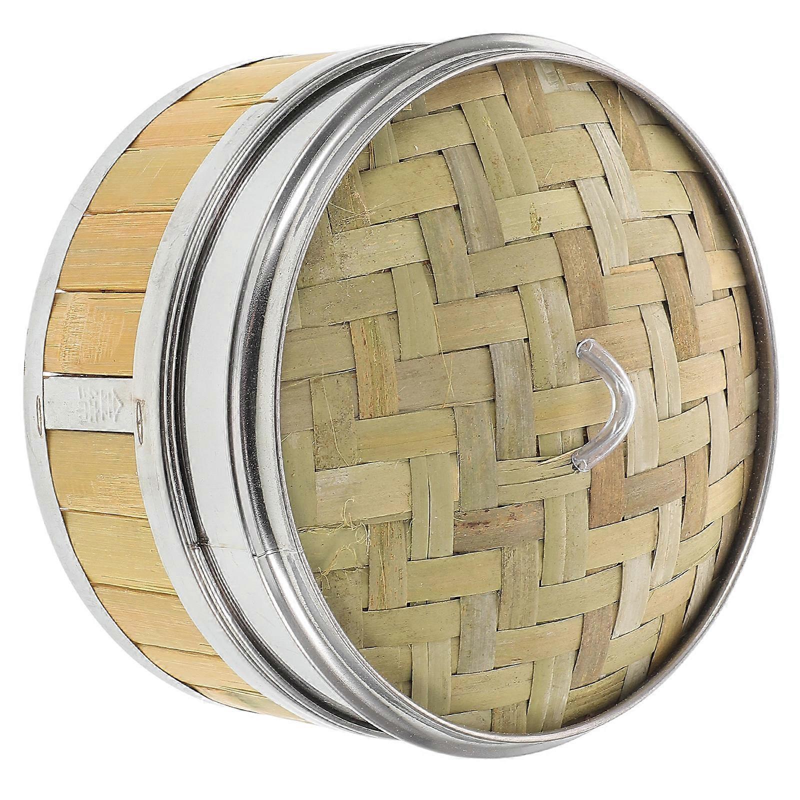 Traditional Asian Steamer Bamboo Basket for Dim Sum Cooking