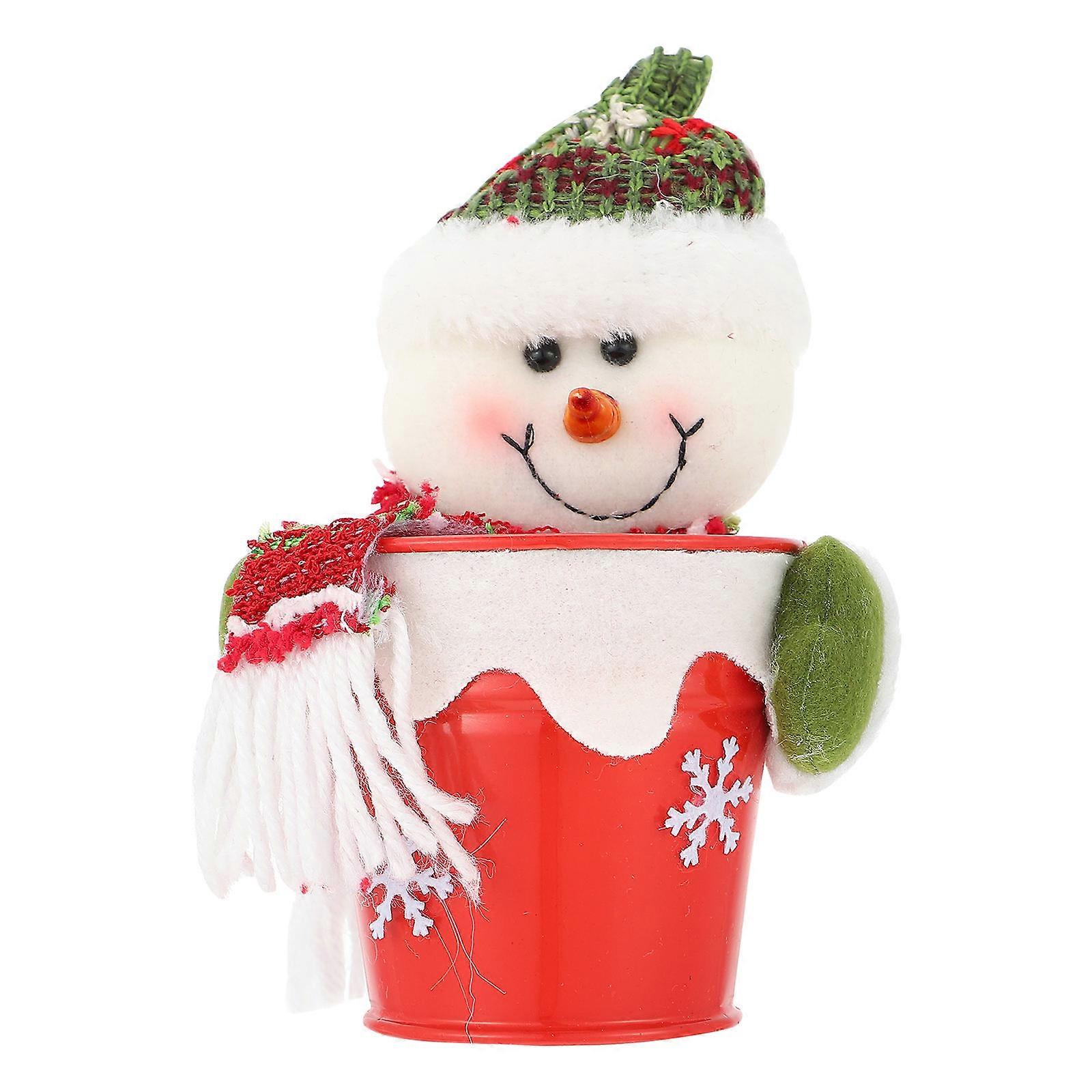 Christmas Candy Jar Container for Candy 2Pcs Creative Snowman Gift Box