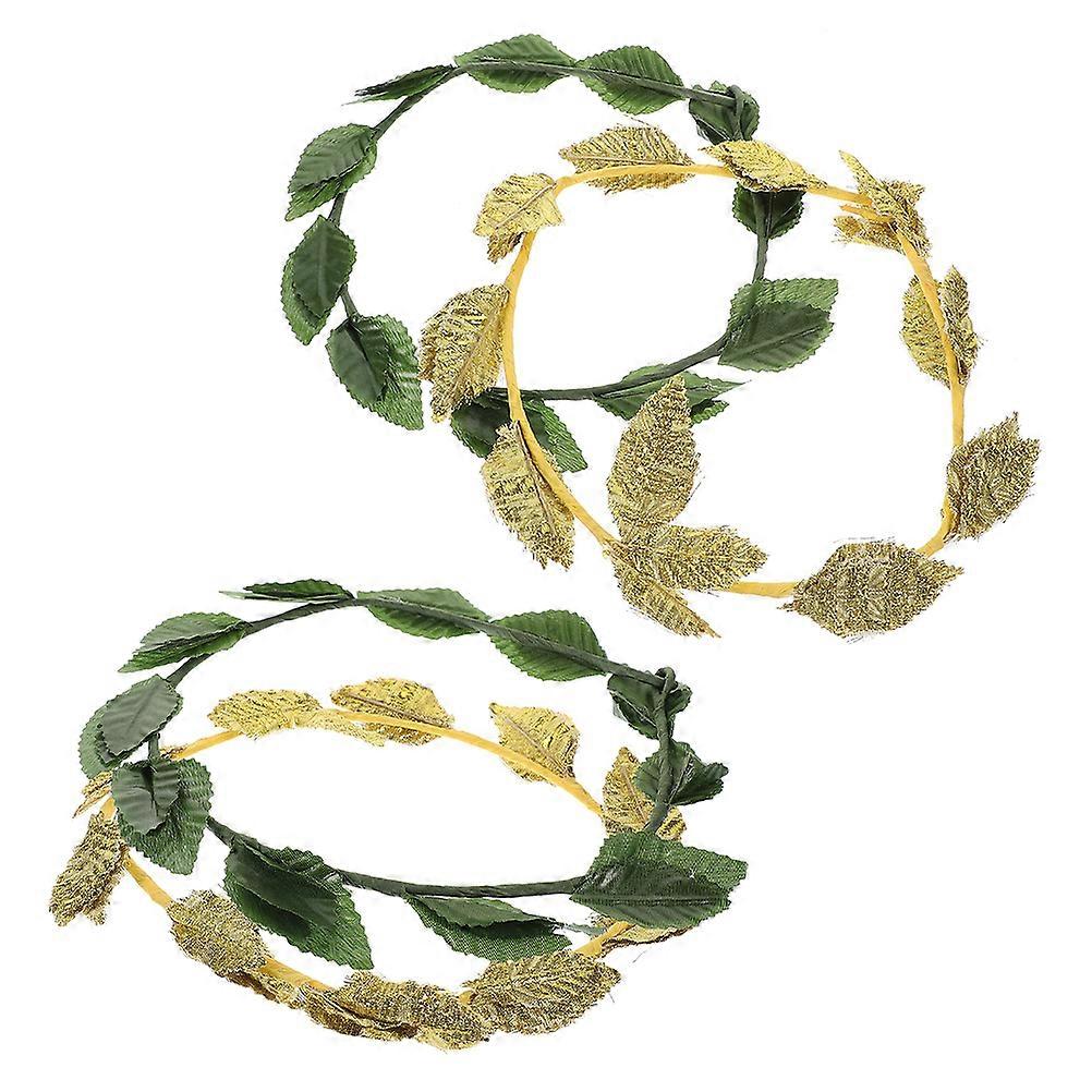 Leaf Headband Roman Leaf Crown for Decoration 4Pcs Assorted Color Plastic Wreath