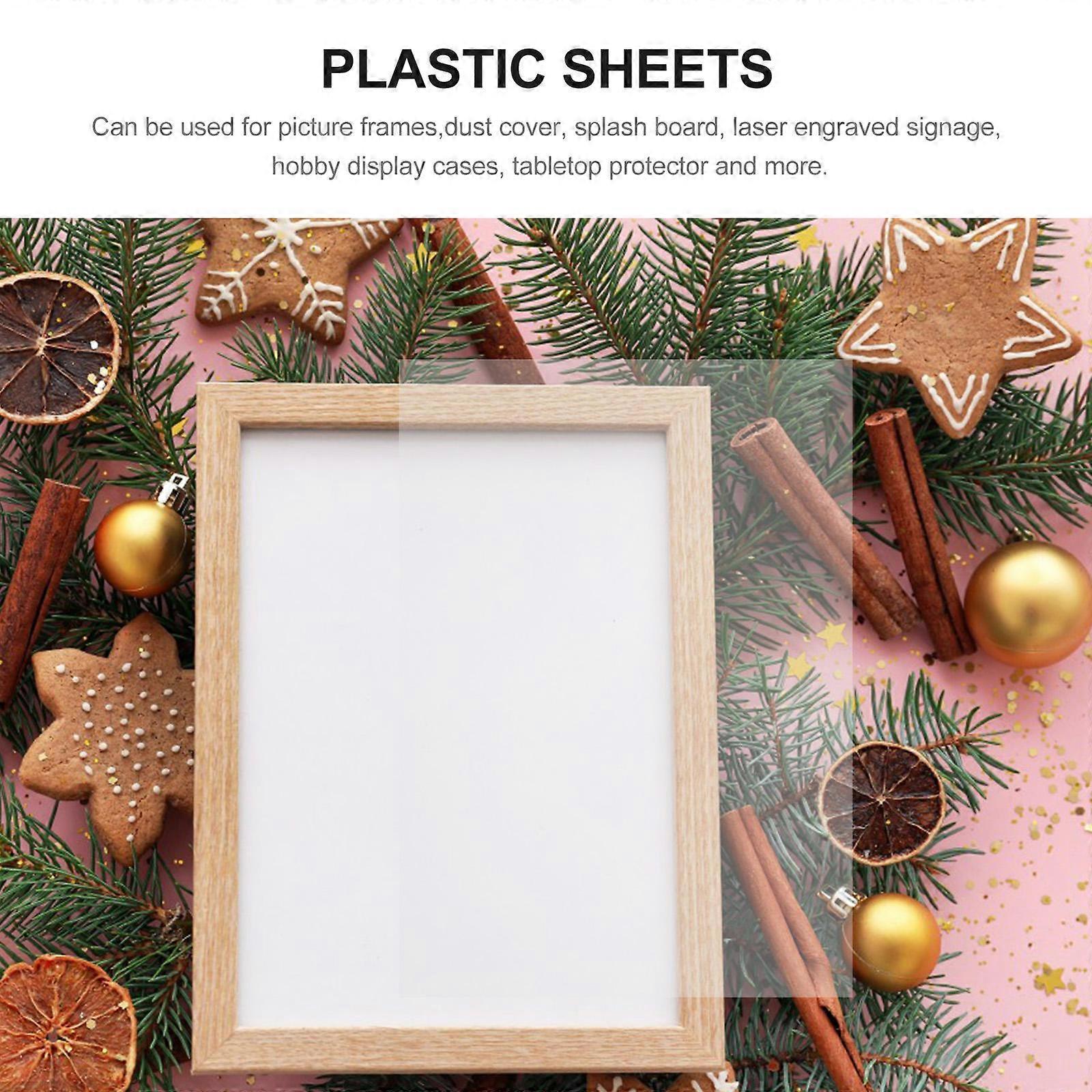 Transparent Plastic Sheets Clear PVC Panels for Decoration 10Pcs