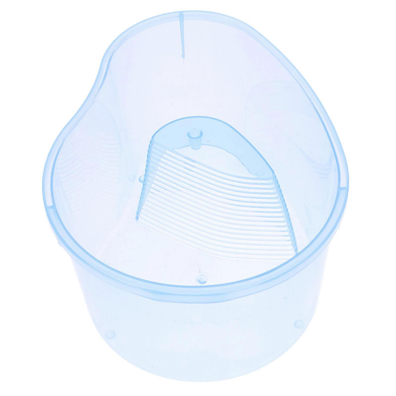 Turtle Tank Plastic Breeding Box for Animal 5Pcs Sky Blue with Drying Platform