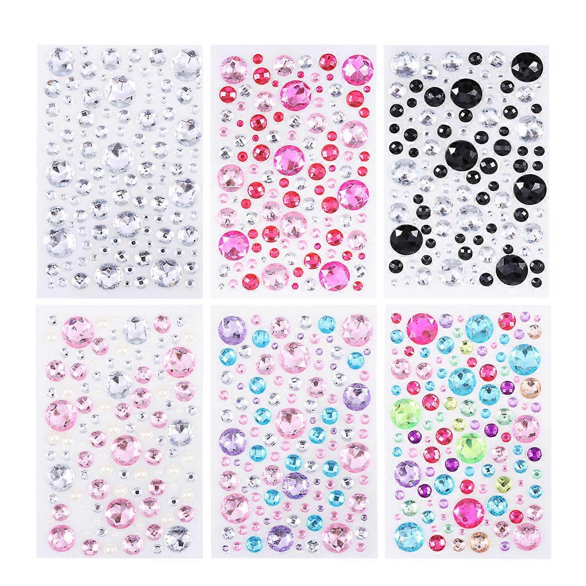 DIY Stickers Crystal Stickers for Decoration Use 18Pcs Multi-Purpose