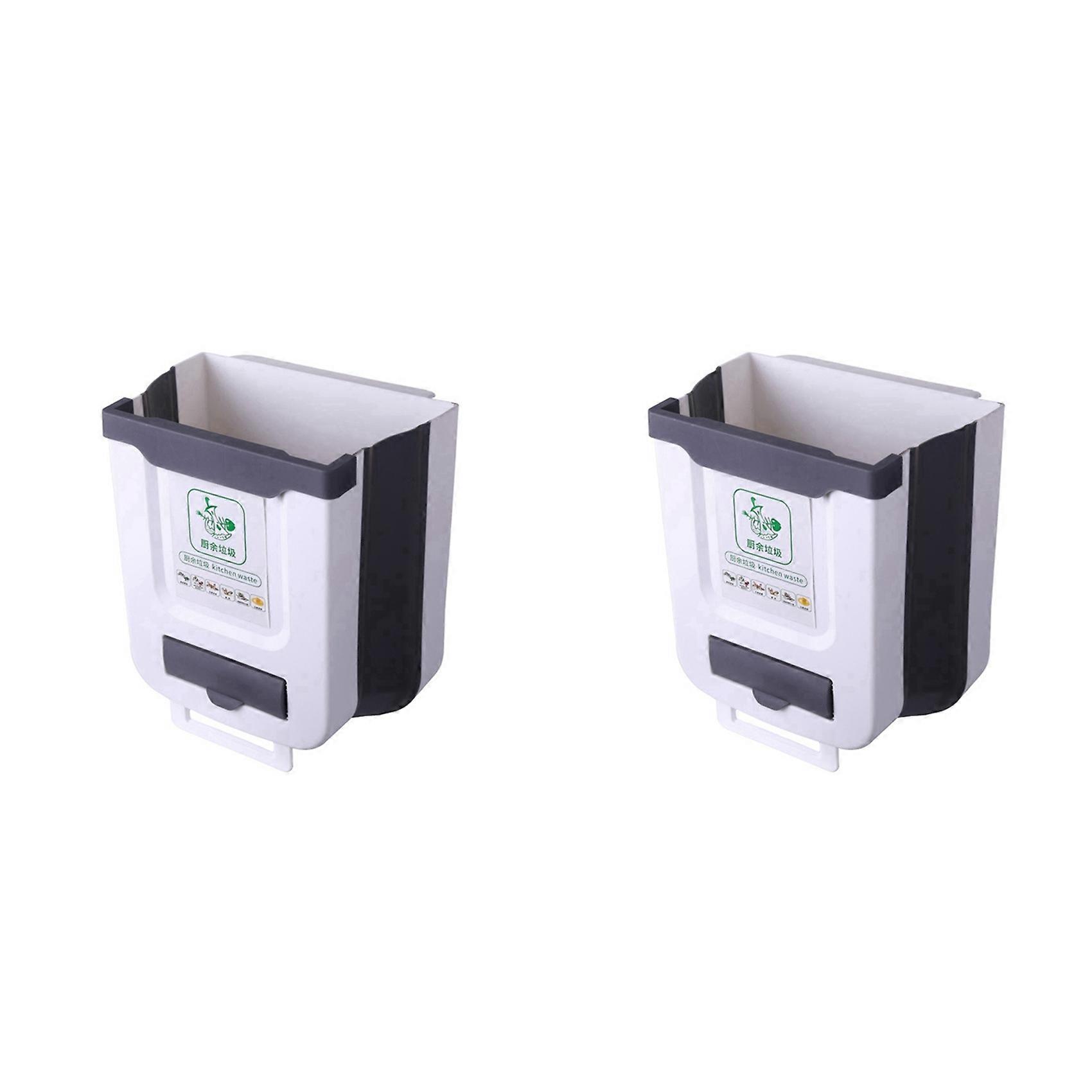 2X Foldable Trash Can for Camping Car, Caravan & Home - Large Capacity, DurablePP Material, Easy to Clean