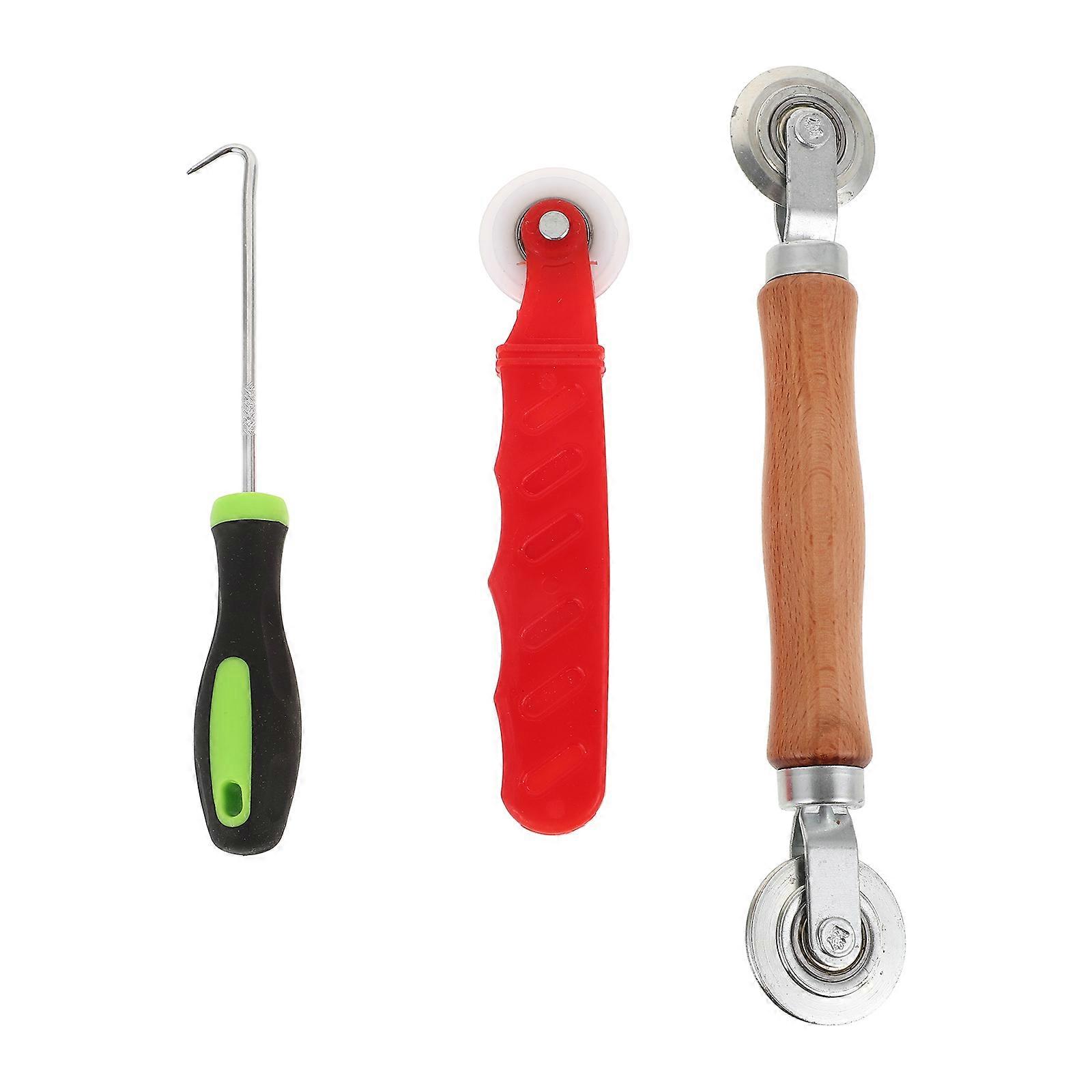 Screen Repair Tool with Smooth Wheels and Pointed Hook for Window Door Screen Installation 1 Set