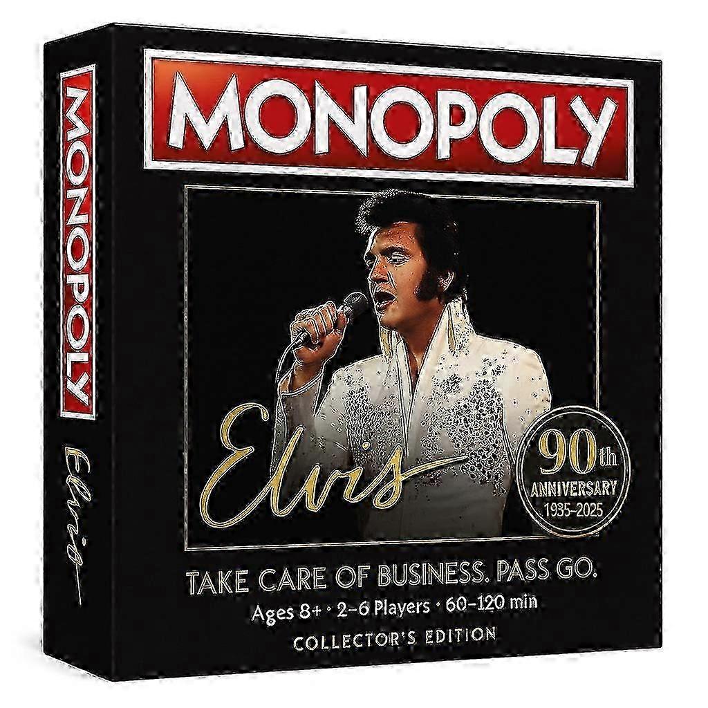 "The King of Rock Roll 90th Anniversary Monopoly Board Game Collector's Edition with 8 Theme Designs"