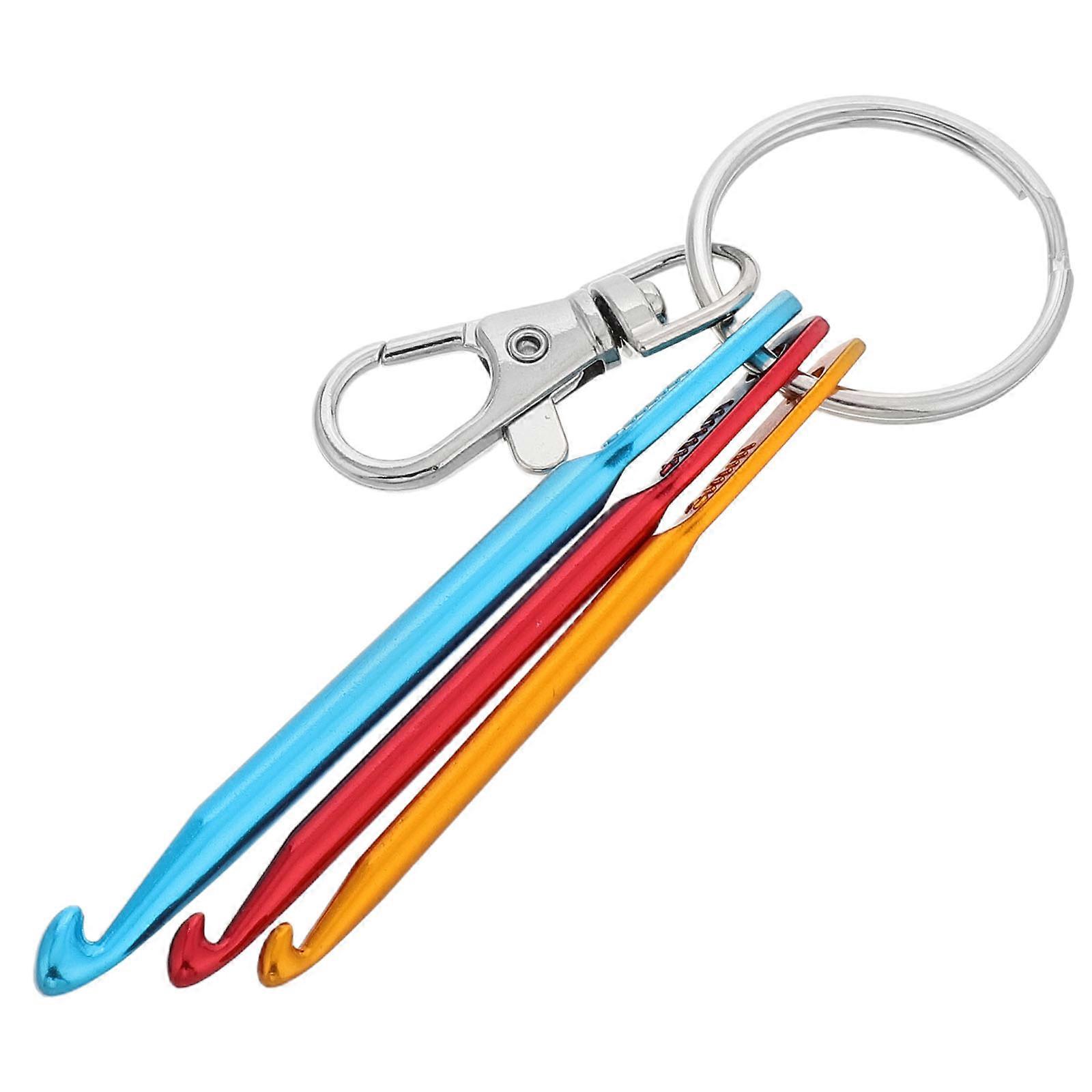 Mini Crochet Hook Keychain for Knitting Made from Durable Aluminum