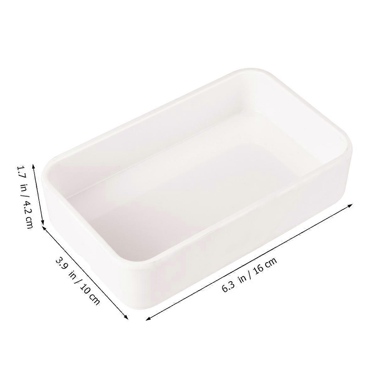 White Rectangular Platter for Kitchen Use Plate Suitable for Serving Dishes 12.6 x 8.7 Inches